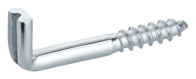 Produktbild von haggiy Schraubhaken gerade mit Schlitz | 25 Stück | Hakenschraube galvanisch verzinkt, Wandhaken, 4,5 x 40 mm