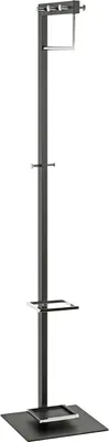 Produktbild von HAKU Garderobenständer chrom, schwarz - Metall, B/H/T: 35x175x41 cm