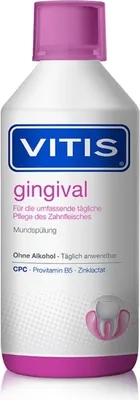 Produktbild von VITIS Gingival Mundspülung – Zahnfleischbluten & Entzündung – Antibakteriell – Für empfindliches Zahnfleisch – 500 ml