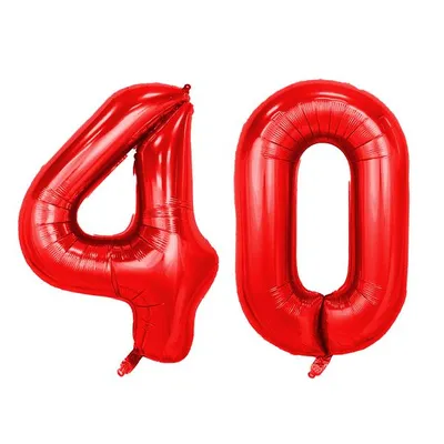 Produktbild von Set -Folienballon - Rot/40inch - 4 + 0