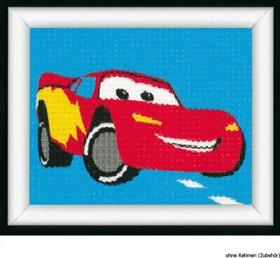 Obrázek produktu pro Vervaco výšivkový balíček "Lightning McQueen", předkreslený výšivkový obrázek