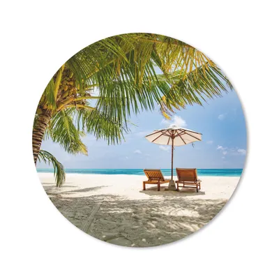 Produktbild von MuchoWow® Mauspad Mousepad Strand - Strandkorb - Sonnenschirm 30x30 cm - Mousepads - Maus Mat - Pad - Mausunterlage - Tischunterlage - Schreibtischmatten