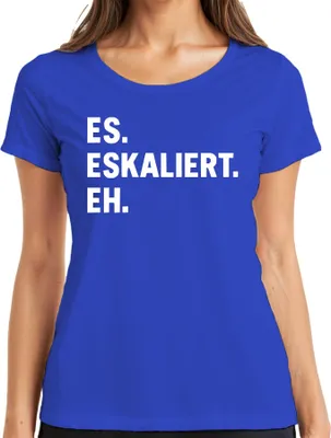 Obrázok produktu pre Aj tak sa to stupňuje vtipná sarkastická párty JGA narodeninové dámske tričko, modré, M
