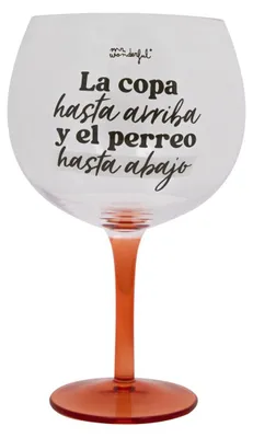 Ballonglas mit Spruch, 70 cl, mehrfarbig