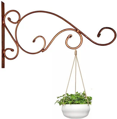 Eisen-Wandhaken gold antik, 31,8 cm, für Laternen & Töpfe