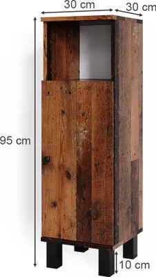 Obrázek produktu pro Střední skříňka Vicco Fynn Rustikální dub 30 x 95 cm, Model 36620