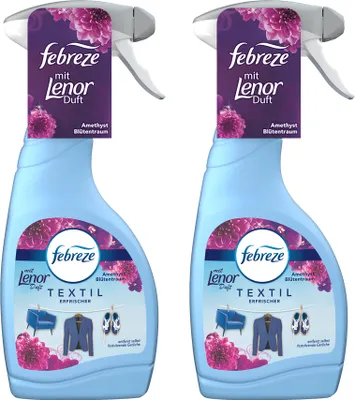 Produktbild von 2 x Febreze & Lenor Amethyst Blütentraum Textilerfrischer-Spray, 2 x 500ml