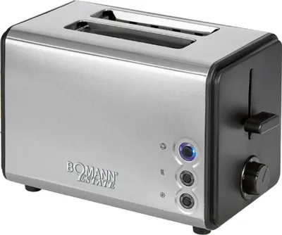 Produktbild von Bomann TA 1371 CB — 2 Scheiben-Toaster, Brötchenaufsatz abnehmbar, Edelstahlgehäuse, 750-850 Watt