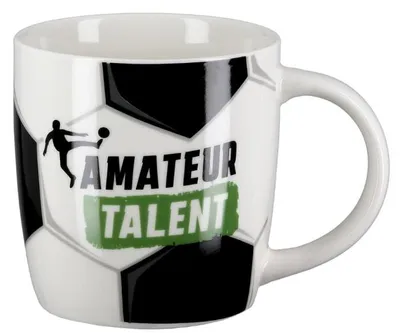 Produktbild von Tasse / Becher, "Fußball", Fußballmotiv 62725 ,12x9x8,5cm, Geschenk für Fußballer