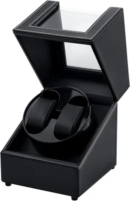 Produktbild von Uhrenbeweger, Automatik Uhrenbeweger Box für 2 Uhren, Watchwinder Extrem Leisem Motor, Weiches Uhrenkissen, Uhrengehäuse mit leisem Motor