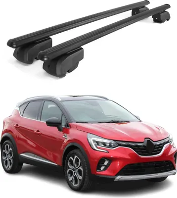 Immagine prodotto di Barre portatutto trasversali per Renault Captur 2020-2023 in alluminio nero con omologazione ABE