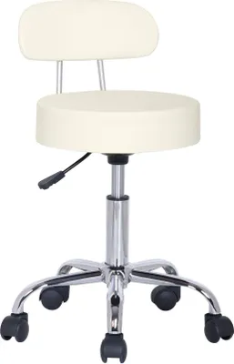 Produktbild von Rollhocker Arbeitshocker Elfenbein Weiß M-95027X/2130