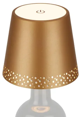Immagine prodotto di Lampada a batteria a forma di bottiglia a LED, oro opaco, 1 modulo LED/2,6 W