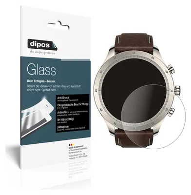 Produktbild von 2x Schutzfolie für Zepp Z Smartwatch matt - Anti-Shock 9H Folie dipos Glass Kunststoffglas