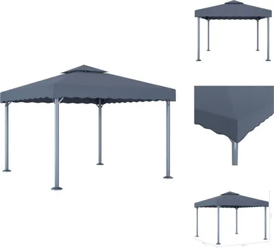 Obrázok produktu pre vidaXL Pavilón 300 x 300 cm antracitový hliník - Pavilóny a párty stany