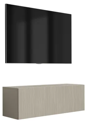 Produktbild von TV-Schrank mit geriffelter Front, Kaschmir, 100 × 32 × 33,6 cm