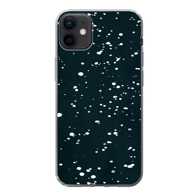 Produktbild von MuchoWow® Handyhülle Schutzhülle Hülle für iPhone 12 mini Polka dots - Schwarz - Weiß Silikon Softcase Handy Hülle - Bild