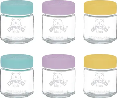 Produktbild von KILNER Babygläser mit Silikonverschluss, 6 x 110 ml