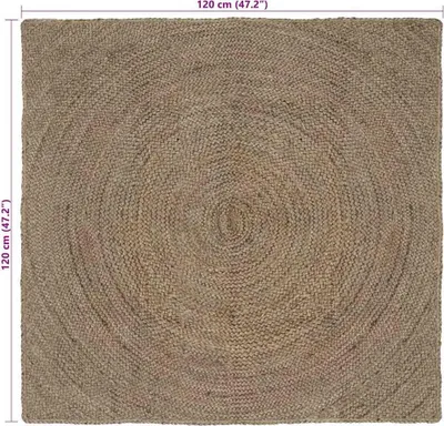 Immagine prodotto di Tappeti vidaXL Grigio 120 x 120 cm Juta
