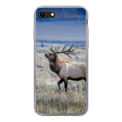 Produktbild von MuchoWow® Handyhülle Schutzhülle Hülle für iPhone 8 Hirsche - Elche - Gras Silikon Softcase Handy Hülle - Schutzhaube