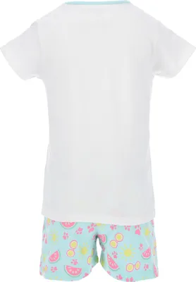 Produktbild von Paw Patrol Schlafanzug Pyjama Kurzarm 2 tlg. für Mädchen Skye & Everest, Farbe:Weiß, Größe:110