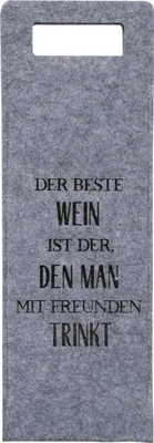 Produktbild von Geschenktüte für Weinflasche mit Spruch - Der beste Wein ist der, den man mit Freunden Trinkt -