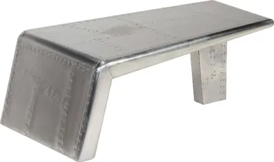Zdjęcie produktu dla vidaXL Stolik kawowy Aviator aluminiowy w stylu samolotu vintage