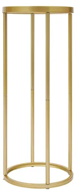 Immagine prodotto di Set di 10 supporti per fiori - Colonne cilindriche in acciaio - 30x80 cm - Capacità di carico di 20 kg per supporto - Decorazioni per matrimoni e feste - Oro