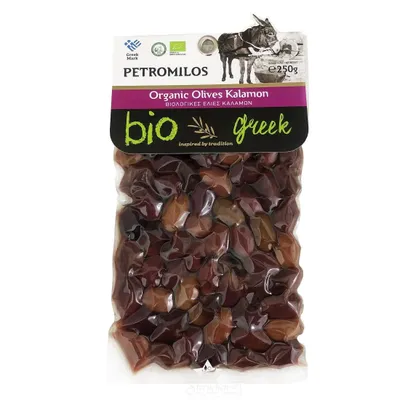 Produktbild von ELLIE 14550 Organic Kalamata Oliven 250g vakuumverpackt PETROMILOS von Kreta