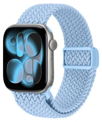 Immagine prodotto di Cinturino in tessuto per Apple Watch, compatibile con modelli da 38/40/41/42 mm, colore blu cielo