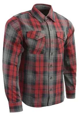 Zdjęcie produktu dla Milwaukee Leather, koszula flanelowa męska, model MNG11652, kolor: czarny/szary/czerwony, rozmiar XL