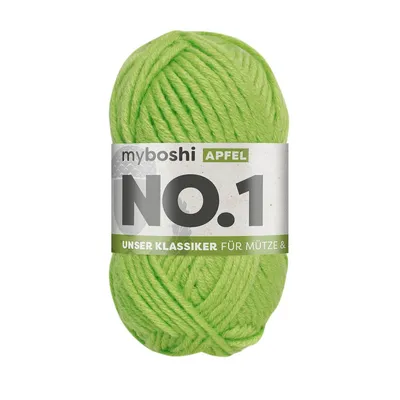 Zdjęcie produktu dla myBoshi Nr.1, Zielony, Poliakryl/wełna, 55 m, 70% polyacrylic/30% merino, 6 - 7, 50 g