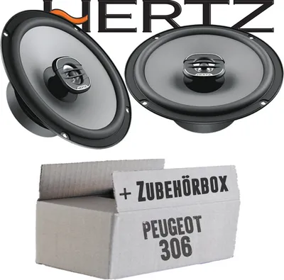 Produktbild von Lautsprecher Boxen Hertz X 165 - 16,5cm Koax Auto Einbauzubehör - Einbauset passend für Peugeot 306 Front - justSOUND