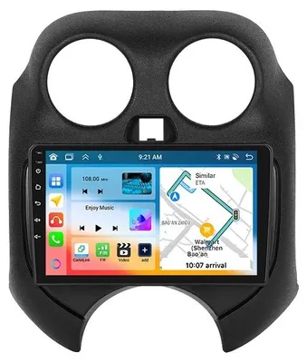 Immagine prodotto di Autoradio con schermo touchscreen HD, compatibile con l'integrazione di smartphone, modello compatibile con Nissan Micra dal 2010 al 2017, S3, 4, 64G, con fotocamera