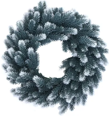 Produktbild von Künstlicher Kranz MCW-O98, Türkranz Tischkranz, Deko künstlich Ø 45cm  Tanne mit Schnee