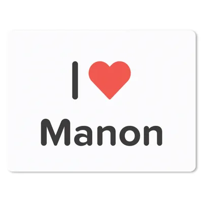 Produktbild von MuchoWow® Mauspad Mousepad Ich liebe - Manon - Mädchen 23x19 cm - Mousepads - Maus Mat - Pad - Mausunterlage - Schreibtischunterlage - Mauspad