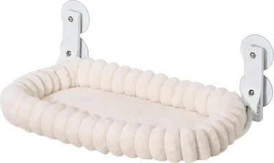 Produktbild von MODFU Katzenbetten, Katze Hängematte für Balkon & Fenster, Saugnapf Katzenbett, Plüsch Haustier Liege, Katzenhängematte für Glas, Wandhalterung, Katzenzubehör, Beige