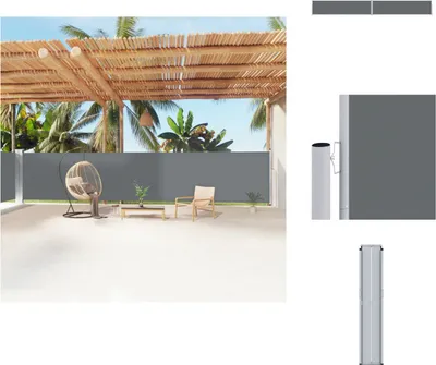 Produktbild von vidaXL Seitenmarkise Ausziehbar Anthrazit 160x1200 cm -  Sonnenschirme & Sonnenschutze