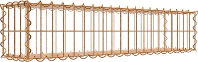 Produktbild von Rostige Gabione 100 cm x 20 cm x 20 cm (L x H x T), Maschenweite 5 cm x 10 cm, Spirale