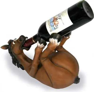 Produktbild von Wein Flaschenhalter als lustiges Pferd