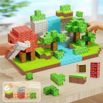 Produktbild von 2x100 Magnetbausteine für Kinder – Buntes Lernspielzeug aus ABS-Kunststoff, STEM B