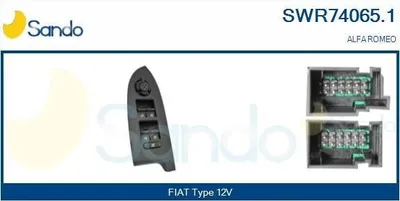 Produktbild von SANDO SWR74065.1 Fensterheberschalter für ALFA ROMEO GIULIETTA (940) Fensterheber Schalter