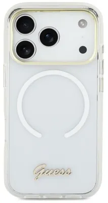 Zdjęcie produktu dla Etui Guess Iml Gradient Script Metal     Magsafe Do Iphone 17 Biały