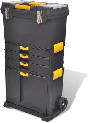 Immagine prodotto di Cassetta degli attrezzi con ruote e maniglia - Carrello portautensili con rotelle