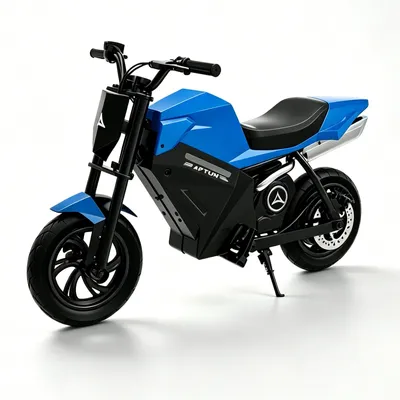Produktbild von Elektromotorrad Kinder 12,5 Zoll Elektro Motorrad Offroad Kindermotorrad 8-14 Jahre 250W Motor LED Licht 16km Reichweite 21,6V 4Ah 16km/h Blau