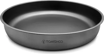 Produktbild von TOMSHOO 1000 ML/1500 ML Leichte Titan Bratpfanne Abendessen Obstteller Pfanne Lebensmittelbehaelter fuer Outdoor Camping Wandern Rucksackreisen Picknick BBQ
