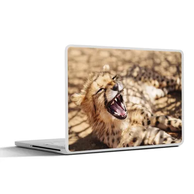 Produktbild von MuchoWow® Laptop Aufkleber Sticker Cover Gepard - Tier - Nahaufnahme 32.5x23.5 cm - Sticker für Laptop - Selbstklebend