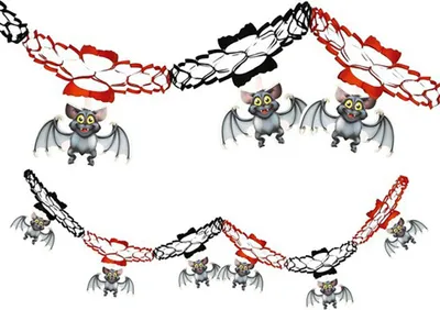 Image de Guirlande en papier Chauve-souris 2m Halloween