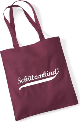 Produktbild von Hellweg Druckerei Baumwollbeutel Schützenkind Vintage Geschenk Einkaufsbeutel Burgundy 10 Liter Baumwolle Schützenkind Vintage Überraschung