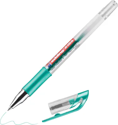 Produktbild von Edding 2185, Verschlossener Gelschreiber, Grün, Metallisch, Grün, Metallisch, Rund, 0,7 mm, Tinte auf Wasserbasis